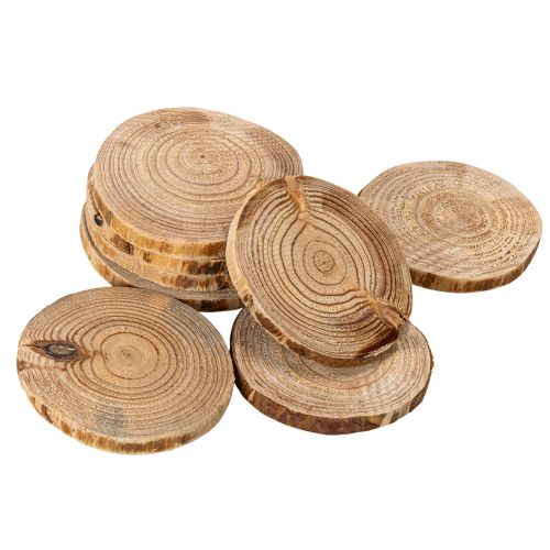 Prírodné okrúhle drevené plátky na dekoráciu a remeslá, 6 cm, 300 g