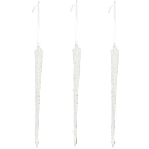 položky Vianočné ozdoby na stromček, cencúle, sklenené dekorácie na zavesenie, 19 cm, 3 kusy