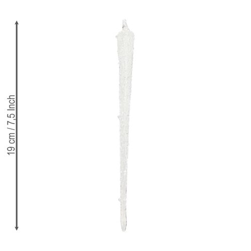 položky Vianočné ozdoby na stromček, cencúle, sklenené dekorácie na zavesenie, 19 cm, 3 kusy