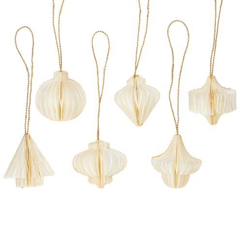 Elegantné papierové ozdoby na stromček, vianočné dekorácie, škandinávsky vzhľad