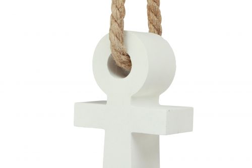 Floristik24 Betónová dekoračná kotva biela prírodná námorná 18cmx4,5cmx22cm