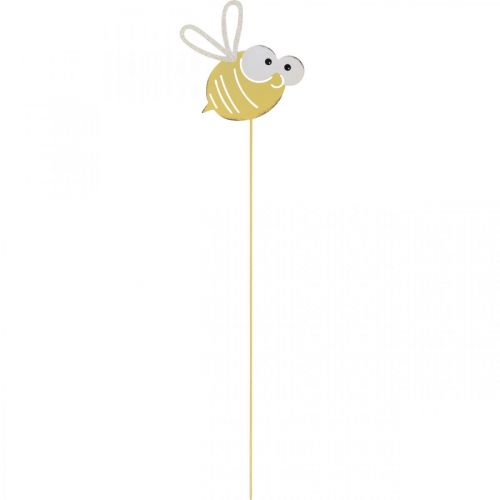 položky Včielka ako zástrčka, pružina, záhradná dekorácia, kovová včielka žltá, biela L54cm 3ks