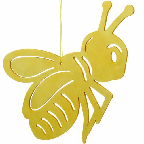 položky Drevená figúrka včielky, jarná dekorácia, včielka na zavesenie, dekoratívny hmyz 6 kusov