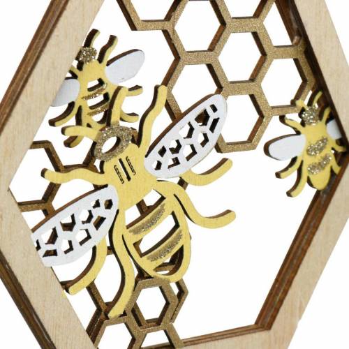 položky Medovník na zavesenie, letná dekorácia, včielka, drevená dekorácia, včielky v medovníku 4ks