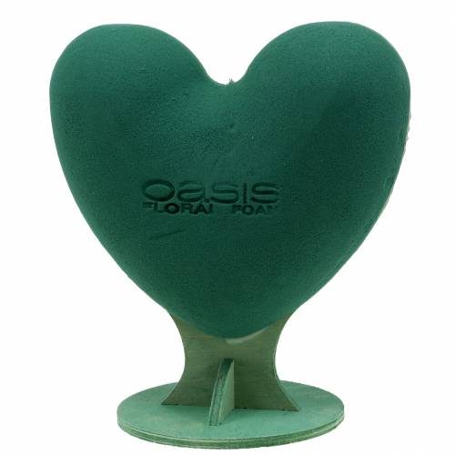 Kvetinové penové 3D srdce s chodidlom kvetinové penové zelené 30cm x 28cm