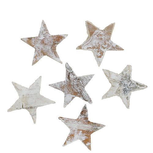 Floristik24 Brezové hviezdičky mini 2cm - 2,5cm bielené 150 ks