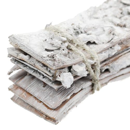 Floristik24 Brezové pásiky bielené 20cm x 4cm 8 kusov