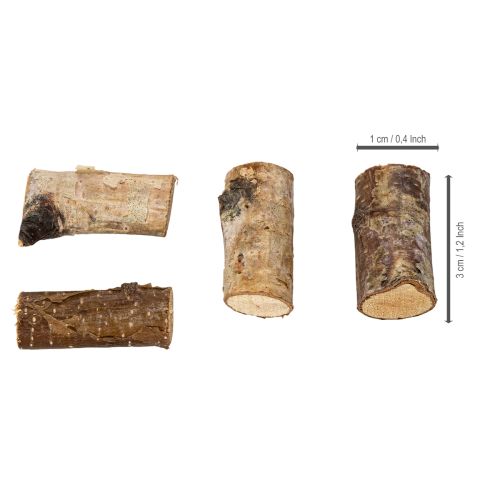 Dekoratívne kúsky brezového dreva s kôrou na remeslá, 3 cm, 300 g | Floristik24.sk