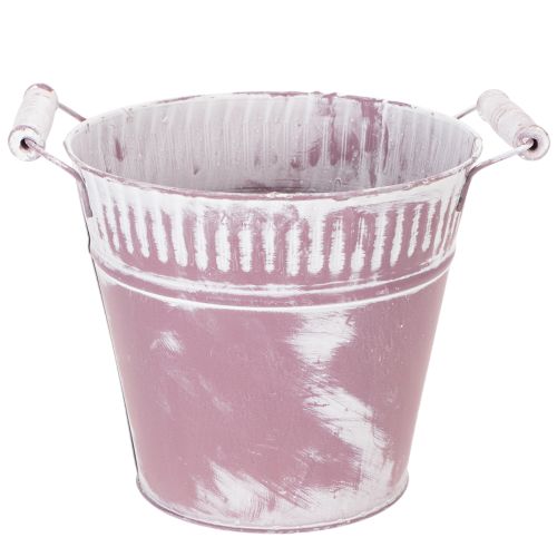 Plechové vedro, fialové a biele, Ø19 cm V17 cm, 1 ks. kúpiť | Floristik24.sk