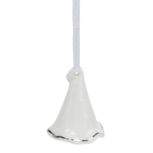 položky Kvetinové zvončeky na zavesenie biele, strieborné 3ks
