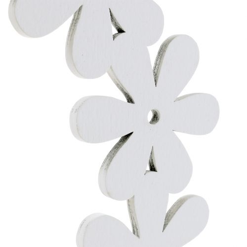 položky Kvetinový veniec drevený v bielej farbe Ø35cm 1ks
