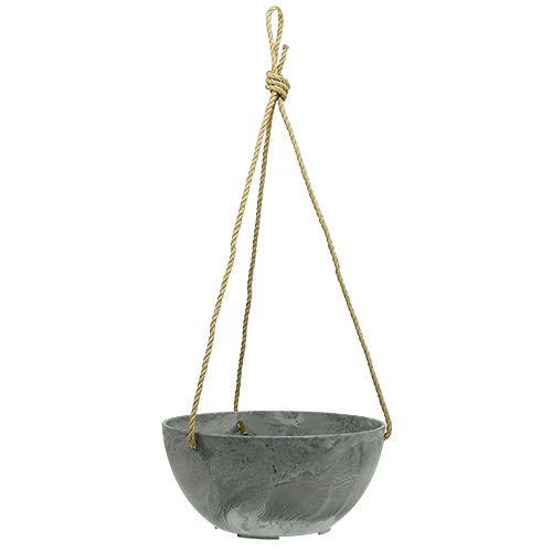 Floristik24 Závesný košík "Fiona" Ø25cm V12cm Šedý