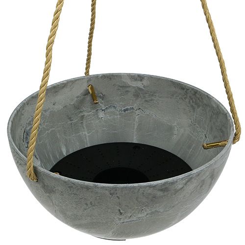 Floristik24 Závesný košík "Fiona" Ø25cm V12cm Šedý
