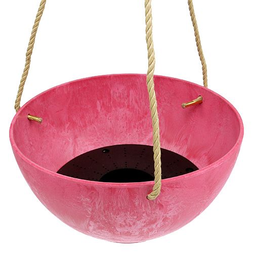 Floristik24 Závesný košík "Fiona" Ø25cm V12cm Ružový