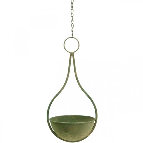 položky Košík na kvety, závesný kôš, kovová dekorácia záhrada Ø16cm V38cm