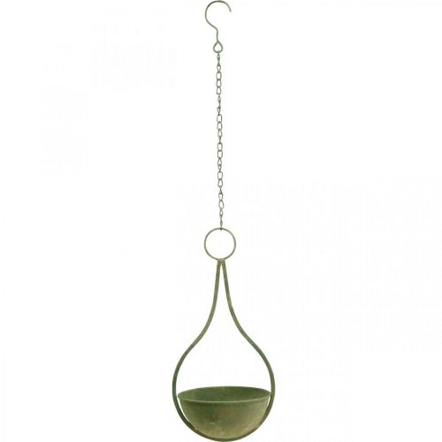 položky Košík na kvety, závesný kôš, kovová dekorácia záhrada Ø16cm V38cm