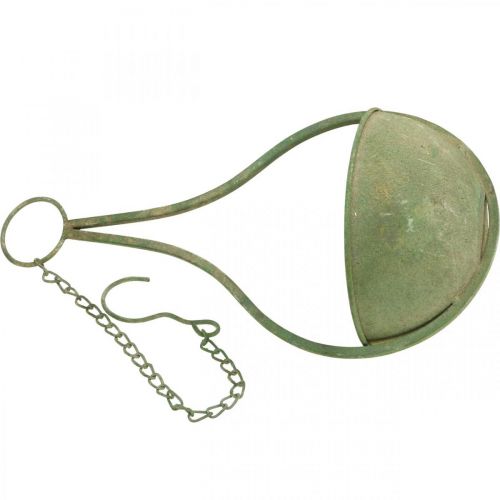 položky Košík na kvety, závesný kôš, kovová dekorácia záhrada Ø16cm V38cm