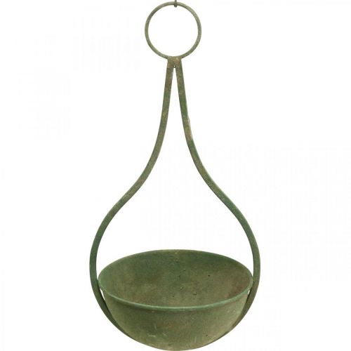 položky Košík na kvety, závesný kôš, kovová dekorácia záhrada Ø16cm V38cm