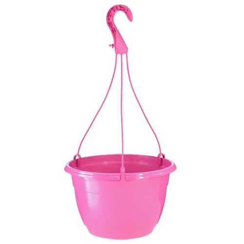 Závesný košík ružový kvetináč s otvormi Ø25cm V50cm