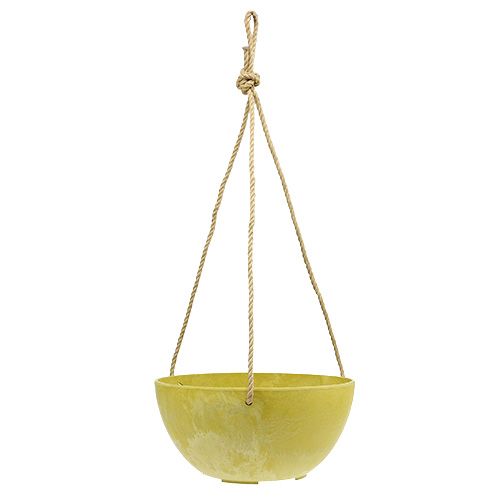 Floristik24 Závesný košík Fiona Ø25cm V12cm Citrón