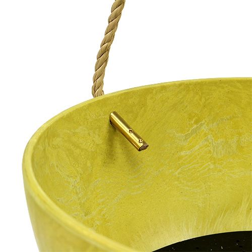 Floristik24 Závesný košík Fiona Ø25cm V12cm Citrón