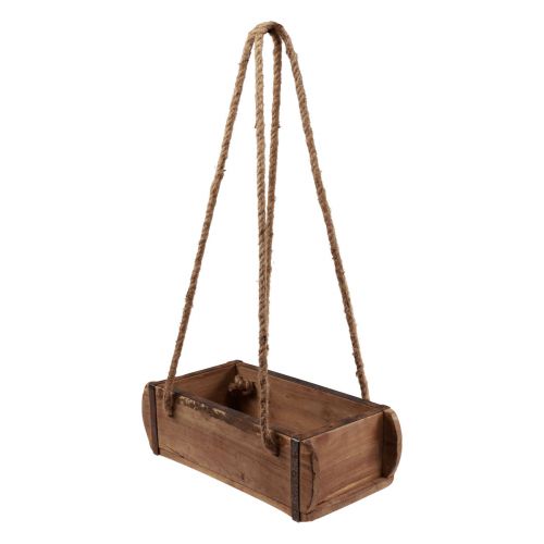 položky Závesný košík drevený tehlový tvar drevo upcycling 31,5×15×10cm