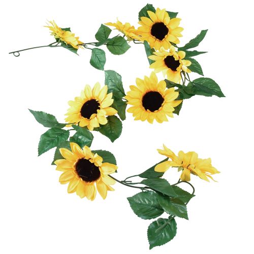 Kvetinová girlanda s 8 umelými slnečnicami 135cm