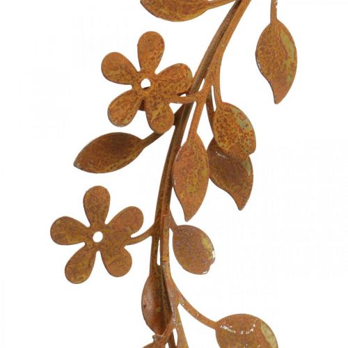 položky Kvetinový veniec kovová dekorácia hrdzavý vzhľad veniec jarná dekorácia Ø20cm 3ks