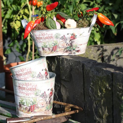 položky Kvetináč malý kovový farebný Fresh Garden H16cm 2ks