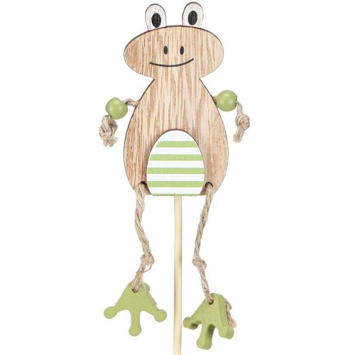 Kvetinová tyčinka Drevené žabie vajíčko prírodné zelené 3,5x7cm 12 ks