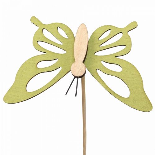 položky Kvetinová zátka motýľ deco drevo farebný 8,5cm 12ks