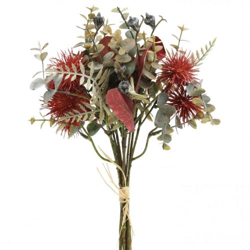 Floristik24 Kytica umelé kvety eukalyptus bodliak kvetinová dekorácia 36cm