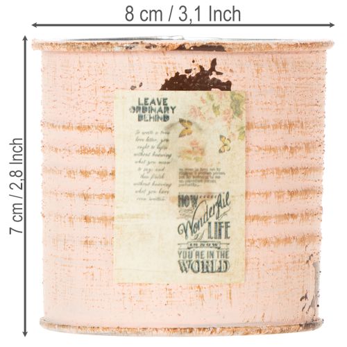 položky Dekoratívna nádoba na kvetináč s lososovou farbou, kovová nádoba na bylinky, Ø8 cm, V7,5 cm