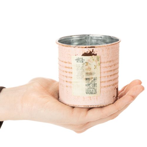 položky Dekoratívna nádoba na kvetináč s lososovou farbou, kovová nádoba na bylinky, Ø8 cm, V7,5 cm