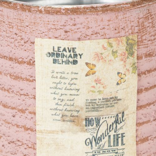 položky Dekoratívny plechový okrúhly kvetináč s ružami v starožitnom kovovom kvetináči Ø8cm V7,5cm