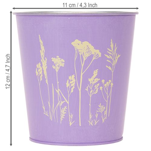 Okrúhly pastelový kvetináč s kvetinovým motívom pre izbové rastliny, 12 cm, 3 kusy | Floristik24.sk