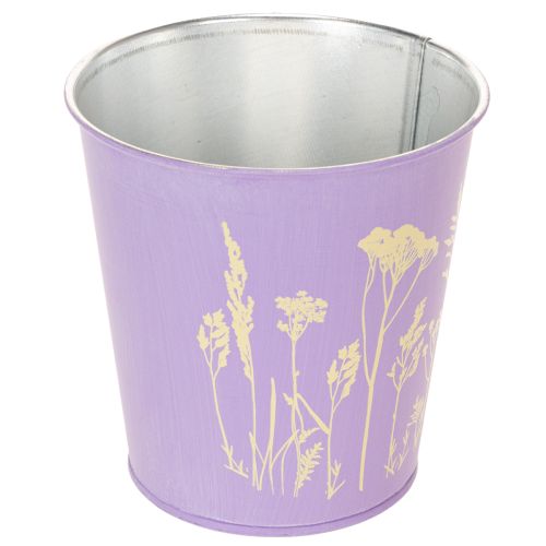 Set kovových kvetináčov s kvetinovým motívom v pastelových farbách, 10 cm, 3 ks | Floristik24.sk