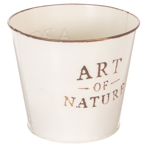 Zinkový kvetináč Art of Nature krémový Ø17,5 cm V15 cm | Floristik24.sk
