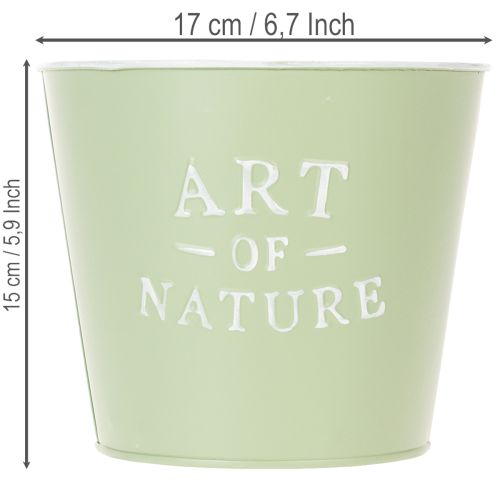 položky Zinkový kvetináč Art of Nature mätovozelený Ø17,5 cm V15 cm