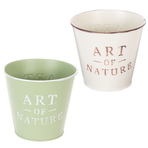 Kvetináč Art of Nature s nápisom, dekorácia na parapet a do obývačky, 15 cm, 2 kusy