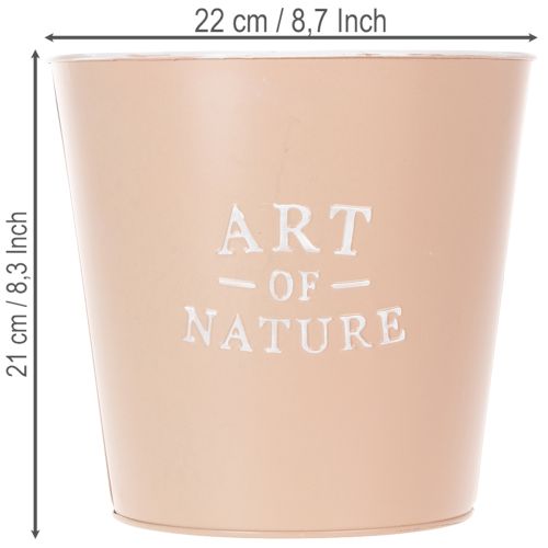 položky Zinkový kvetináč, kovový kvetináč, antická ruža, Ø22cm V21cm