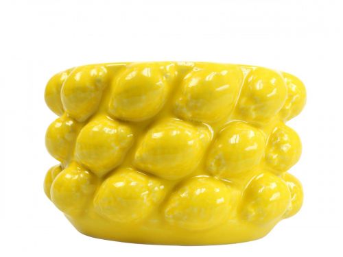 Floristik24 Kvetináč citrónovník keramický žltý Ø18,5cm V12cm
