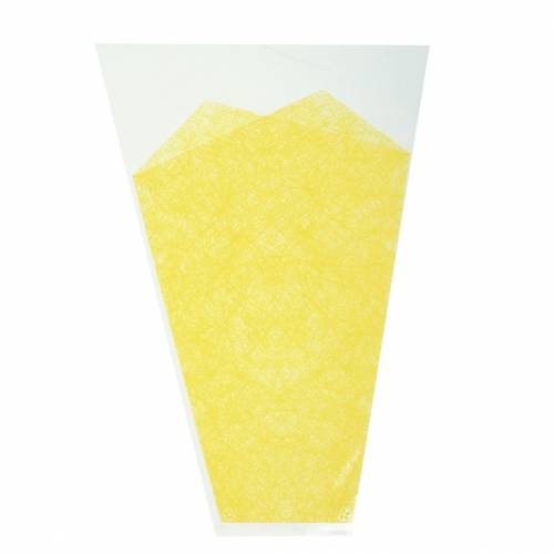Kvetinová taška jutový vzor žltá D36cm Š25cm - 12cm 50b