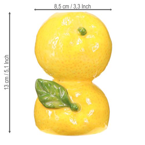 položky Váza na kvety citrónová keramická dekorácia do vázy Stredomorská výška 13cm