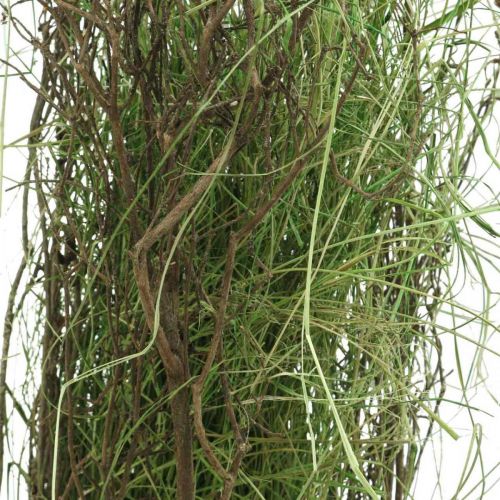 položky Ozdobný trávový ker s konármi Sušený trs trávy 65×12cm