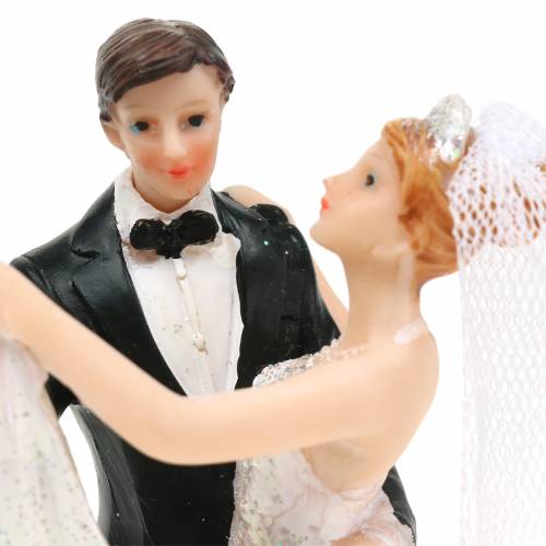 Floristik24 Svadobná dekorácia svadobný pár ručne maľovaná V13cm