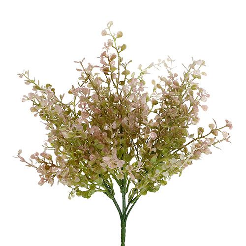 Buxusový konár ružový, ružový so sľudou 32cm