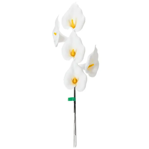 Umelá kala so žltými tyčinkami, ozdobné kvety, 35 cm, 10 kusov | Floristik24.sk