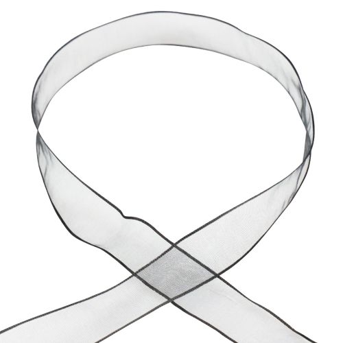 položky Šifónová stuha organzová stuha organza čierna 25mm 20m