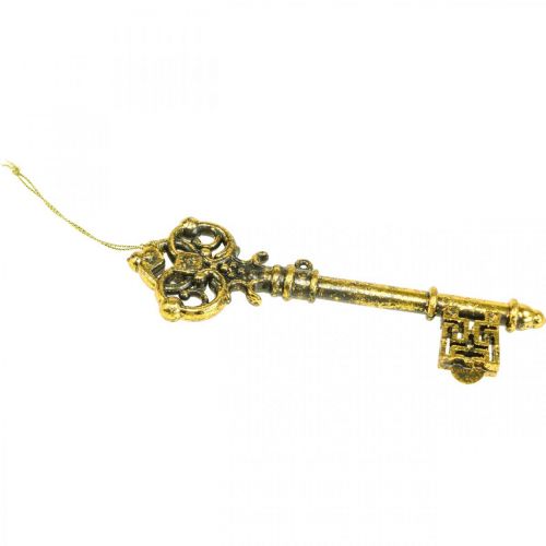 Floristik24 Ozdoby na vianočný stromček deco kľúč zlatý V14,5cm 12ks